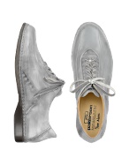Pakerson Gray Italian Hand Made Calf Leather Lace-up Shoes