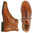 Pakerson Men` Brown Italian Hand Made Leather Ankle Boots