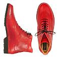 Pakerson Men` Red Italian Hand Made Leather Ankle Boots