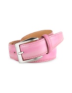 Pakerson Mens Pink Hand Painted Italian Leather Belt