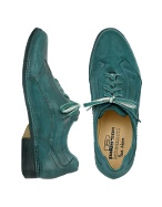 Pakerson Petrol Blue Italian Handmade Leather Lace-up Shoes