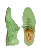 Pakerson Pistachio Green Italian Handmade Leather Lace-up
