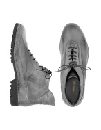 Pakerson Women` Gray Genuine Italian Leather Lace-up Ankle Boots