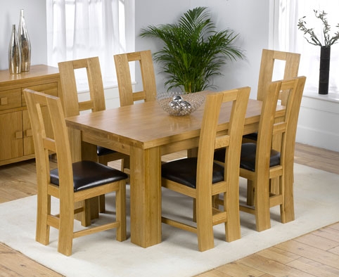 palermo Oak Dining Table 150cm and 6 Girona Chairs