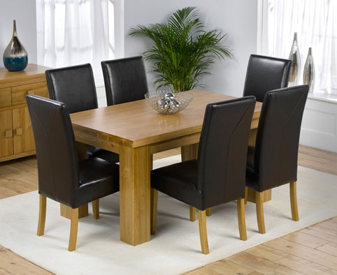 palermo Oak Dining Table 150cm and 6 Monaco