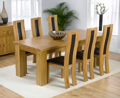Oak Dining Table 200cm & 6 Santander