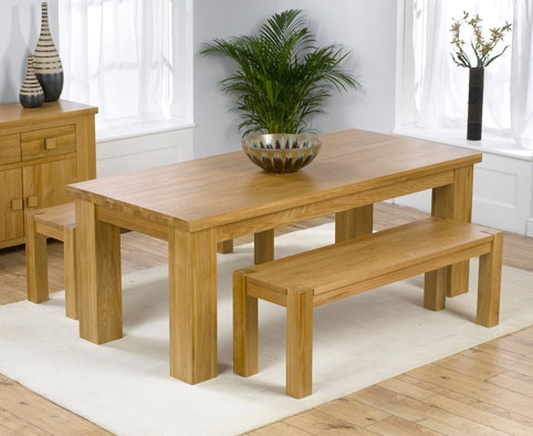 Oak Dining Table 200cm and 2 Palermo