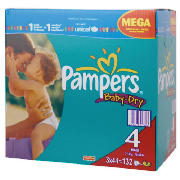 Pampers Baby Dry Mega Pack Maxi 132