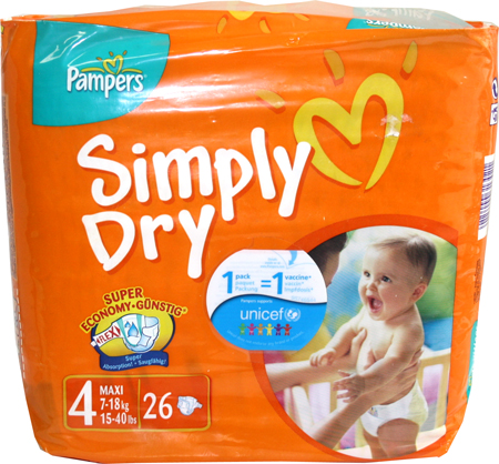 Simple Dry Nappies Size 4 26