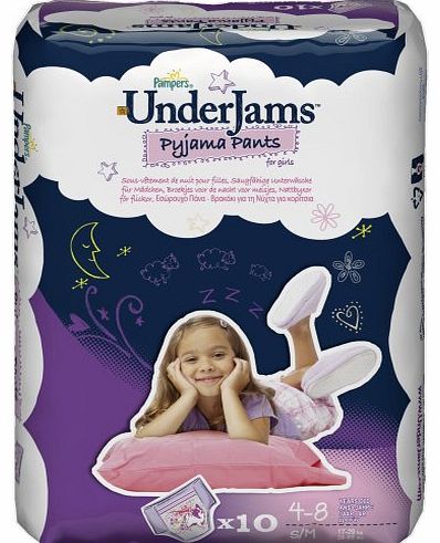 Underjams Size 7 Girl 10 Pants - Pack of 4