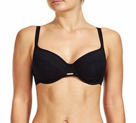 Holly black balconette bikini top