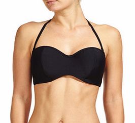 Holly black bandeau bikini top