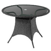 Black Rattan Effect Round Table