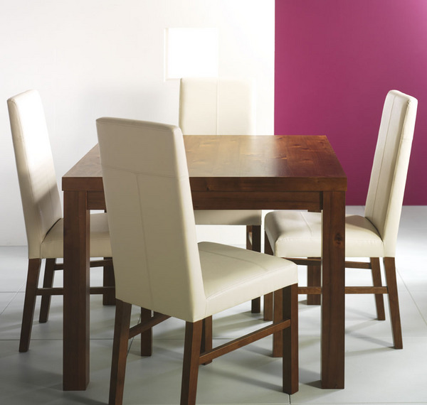 panama Square Table 90cm and 4 Dining Chairs