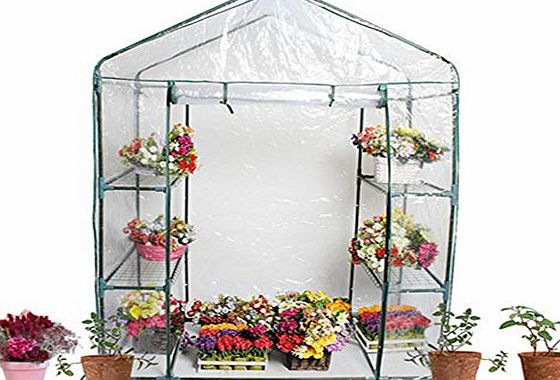 Panana Compact Walk-in 3 Tier 6 Shelves Greenhouse with Cover