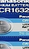 2 x Panasonic 1632 CR1632 3V Lithium batteries