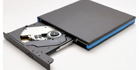 BD UJ-260 Blu Ray 6x writer / burner drive BD-R/RE XL 100GB slimline external USB 3.0 in black-blue