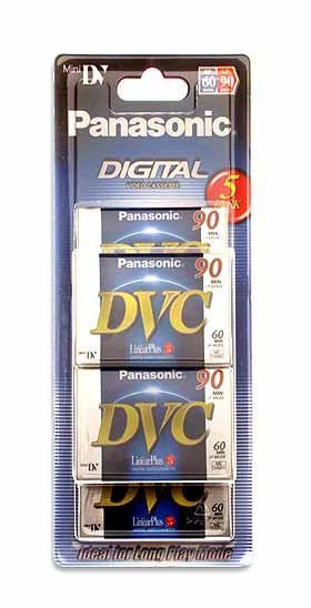 PANASONIC Digital Mini DV 60 Minute ~ 5 PACK - EXTRA MEGA DEAL !