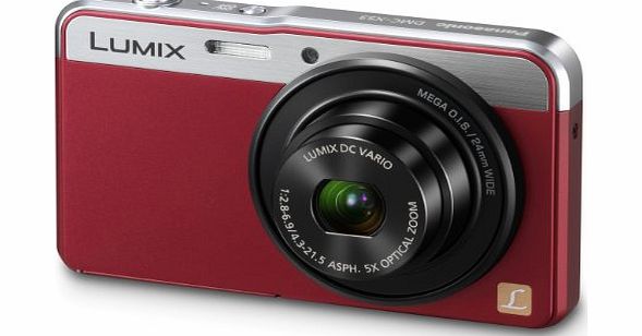 Panasonic DMC-XS3EB-R Compact Digital Camera - Red (14.1MP, 5x Optical Zoom, 24mm Ultra Wide-Angle LUMIX Lens)