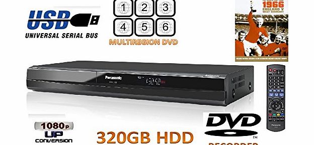 DMR-EX86EB DVD Recorder with MULTIREGION DVD playback with 320GB HDD and Freeview Plus includes Original collectable 1966 World Cup DVD England v Germany Collectable