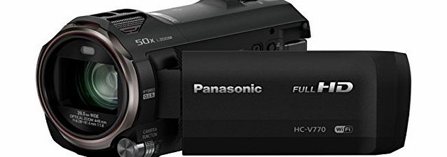 Panasonic HC-V770EB-K Full HD Camcorder with Wireless Twin Camera (20x Optical Zoom)