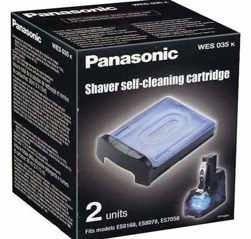 Panasonic HIGH QUALITY PANASONIC WES035 SHAVER SELF CLEANING CARTRIDGE FOR PRO CURVE SHAVERS PACK OF 2