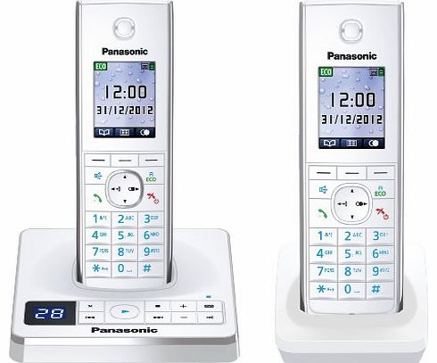 KX TG8562GW - cordless phone - answering system with caller ID + additional handset