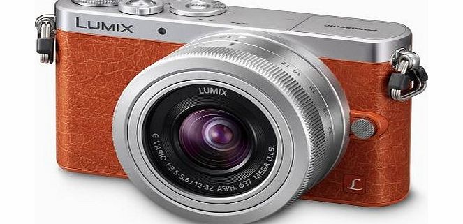 Panasonic Lumix DMC-GM1KEB-D Compact System Digital Camera with 12-32mm Lens - Orange (16MP) 3 inch LCD (New for 2014)