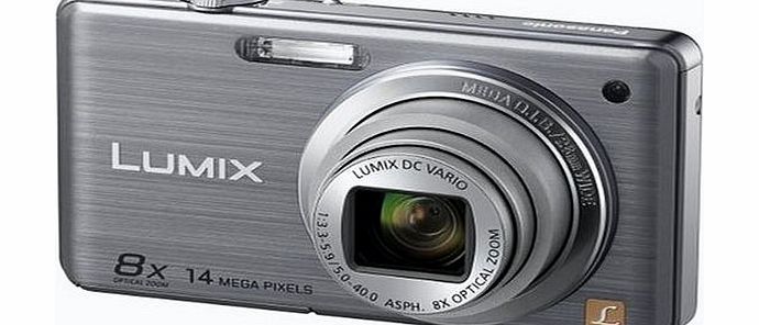Panasonic Lumix FS33 Digital Camera - Silver (14.1MP, 8x Optical Zoom) 3 inch Touchscreen LCD