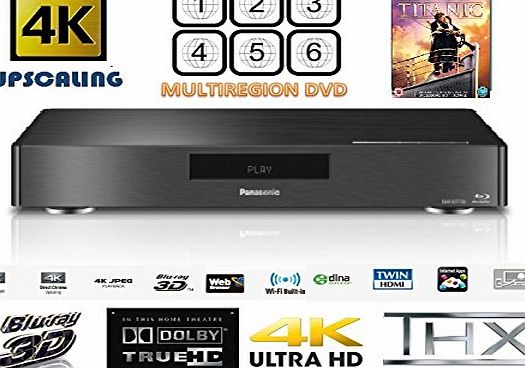 Panasonic MULTIREGION DMP-BDT700 High End 4K 60P -3D BLU-RAY Player with MULTIREGION DVD PLAYER - 2HDMI -7.1 CH etc- INCLUDES SPECIAL EDITION 3D AVATAR BLURAY