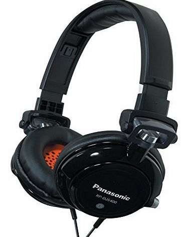 Panasonic RP-DJS400AEK Stylish Street Headphones with Swivel Mechanism - Black