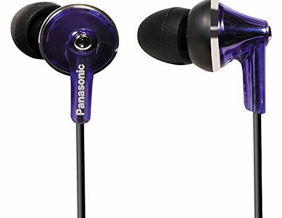 Panasonic RP-HJE190E-V Deep Bass Fit In Ear Headphones - Violet