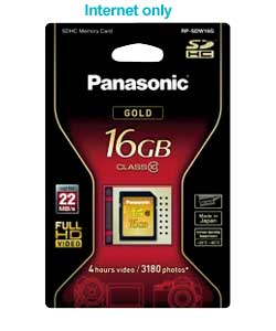 panasonic RP-SDW16GE1K 16GB Class 10 SDHC Memory Card