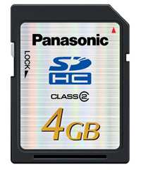 Panasonic RPSDM04GE1K SD Memory Card 4GB