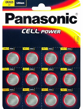 Panasonic Specialist Lithium Coin Batteries CR2025 x 12