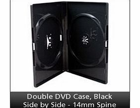 Double DVD Case, Black Side by Side-14mm Spine(10)