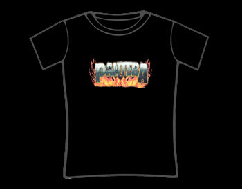 Flaming Logo Skinny T-Shirt