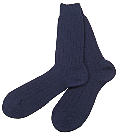 Navy Cashmere Socks by
