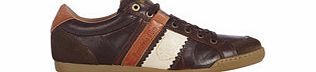 PANTOFOLA D`ORO Pesaro tan and brown leather sneakers