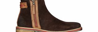 Paolo Vandini Pemberton brown suede zip-up boots