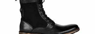 Paolo Vandini Prism black leather detail ankle boots