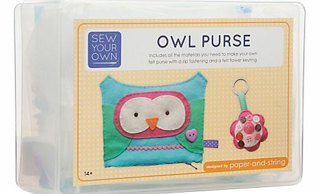 Paper and String Sew Your Own Owl Purse Kit