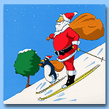 PaperThoughts Skiing Santa