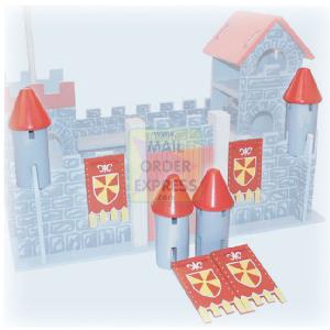 Papo Le Toy Van Red Turrets With Banners
