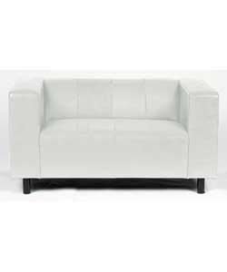 Compact Leather Sofa - White