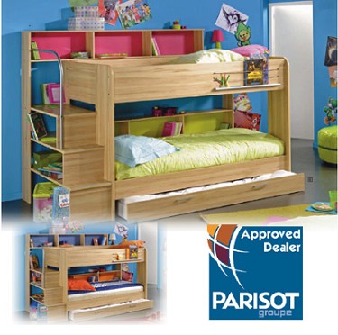 Bibop Bunk Bed with Trundle Drawer