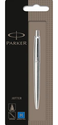 Jotter Stainless Steel Chrome Trim Ball Pen (Blister Pack)