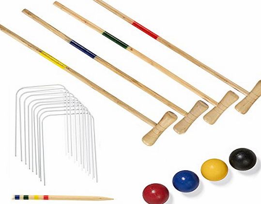 Parkland 4 Player Complete Wooden Croquet Set by Parkland