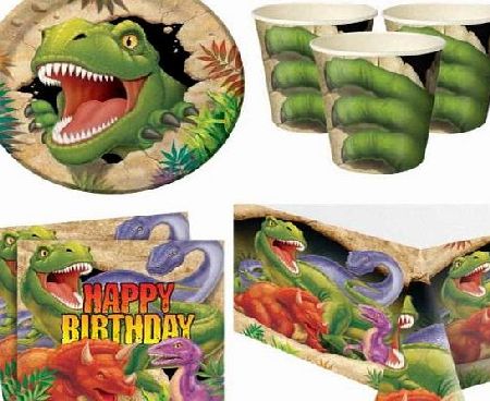 Party Bags 2 Go Dino Blast Party Tableware pack for 8