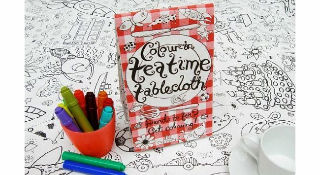Party Parade Colour-in Childrens Colouring in Party Teatime Tablecloth